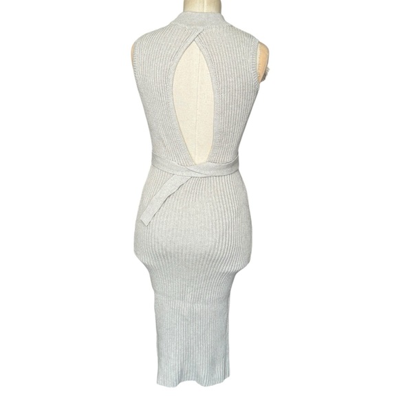 All Saints East Knit Midi Dress in Stone Tan Small - Picture 8 of 10